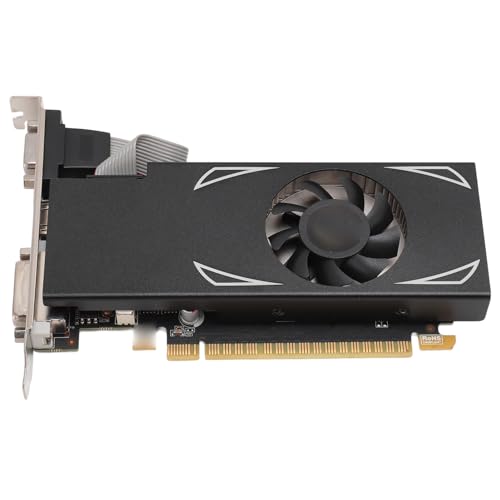 Tosuny GTX750 Grafikkarte, 4 GB GDRR5 128 Bit PCIE 3.0 Gaming Grafikkarte, 1020 1053 MHz Grafikkarte mit Einzellüfter, HDMI DVI VGA Ausgang, Schlanke Grafikkarte für Büro und Gaming von Tosuny