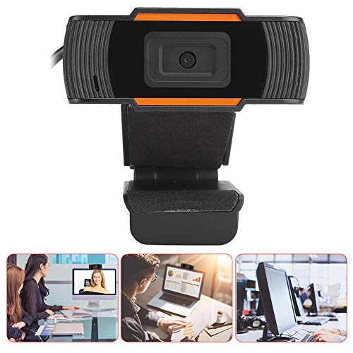 Tosuny HD 720P-Computerkamera, USB 2.0-Webcam mit Integriertem Mikrofon, für Videokonferenz-Live-Boardcast (Schwarz) von Tosuny