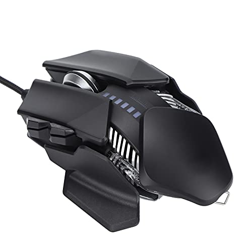 Tosuny Kabelgebundene Gaming-Maus, Ergonomische Gaming-Mäuse mit RGB-Hintergrundbeleuchtung, 4000 DPI Einstellbar, Mechanische Mikrobewegung, Plug and Play, für PC, Laptop, Desktop von Tosuny