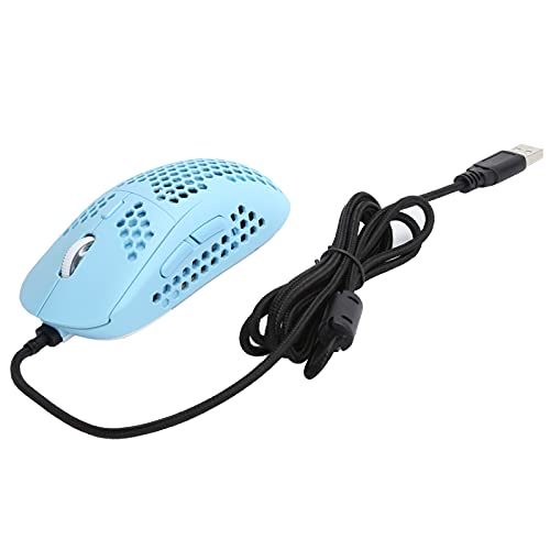 Tosuny Kabelgebundene Maus, Einstellbares RGB-Licht Computermaus Spiel Leise Maus, DPI Einstellbare 4K USB-Maus für PC Laptop (Blau) von Tosuny