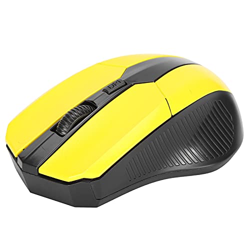 Tosuny Kabellose Maus, 1600 DPI Maus, 2,4 G Ergonomische USB-Maus für PC mit USB-Empfänger, Optische Maus Computer-Maus für Computer und Laptops (Gelb) von Tosuny