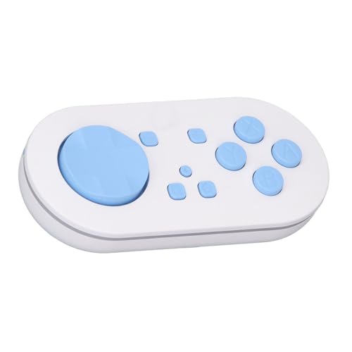 Tosuny Kabelloser Gamecontroller, Bluetooth Controller für Anki App, kabelloser Gamepad Controller mit RGB Beleuchtung, Kabel und Gurt, Mi NI Controller für Wins,Android, OS X, i OS (White) (Blue) von Tosuny