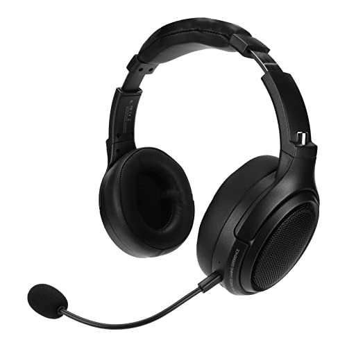 Tosuny Kabelloses Gaming Headset, Surround Sound Headset, Wiederaufladbares Headset mit USB Dongle, Abnehmbares Mikrofon mit Geräuschunterdrückung, 3 Soundmodi, für PS4 Switch Laptop (Schwarz) von Tosuny