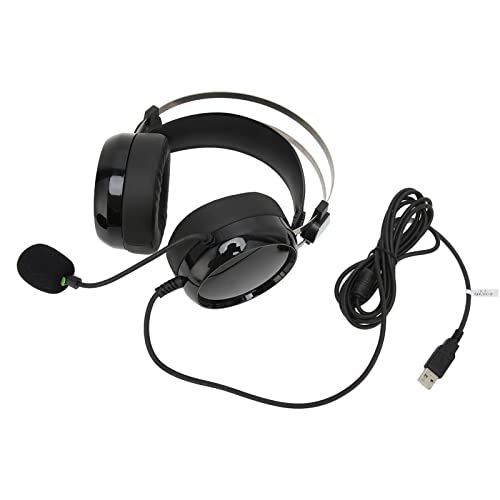 Tosuny Kopfhörer mit Mikrofon, USB Head Mounted Headset, Noise Cancelling Mikrofon Computer-Headset mit Soundkarte von Tosuny