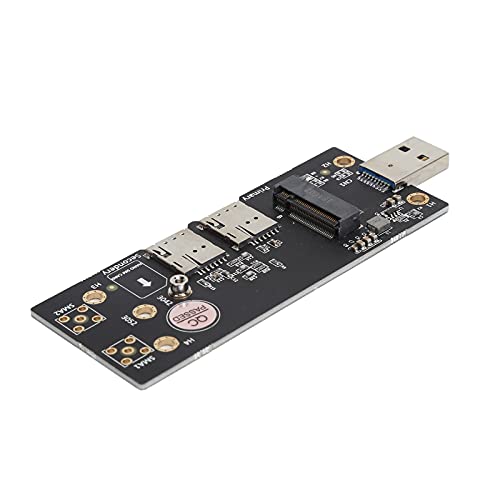 Tosuny M.2 auf USB-Adapter, USB3.0-Schnittstelle PCB-Material NGFF Key B 3G/4G/5G-Adapterkartenmoduladapter mit Dual-SIM-Kartensteckplatz, Plug-and-Play, von Tosuny