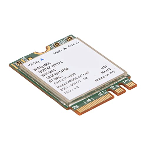 Tosuny NGFF WiFi Karte M.2 NGFF 2,4/5GHz, für QCA9008 Wireless Net Card BT 4.1 802.11a/b/g/n/ac 867Mbps, Unterstützung für Prime X299-DELUXE Motherboard von Tosuny