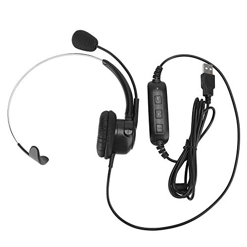 Tosuny Online-Spiel Headsets, Mono-Ohr-Kopfhörer für Desktop-Computer und Notebooks, Mono-Ohr-USB-Kopfhörer Ohrhörer für Computer-Notebooks von Tosuny