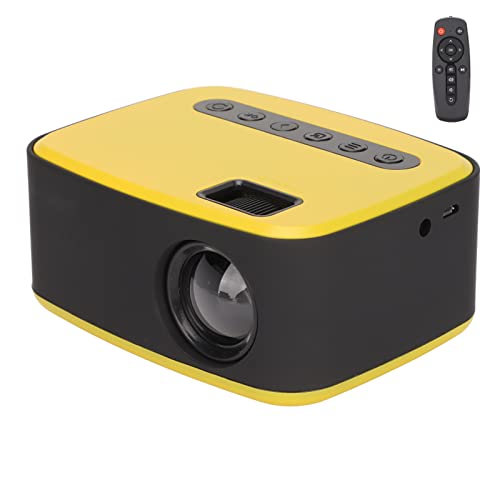 Tosuny -Projektor, Tragbarer Projektor 1920 X 1080p, 2-W-Lautsprecher, LED-Videoprojektor für Heimkino-Filmprojektor mit Micro-USB-Schnittstellen und Fernbedienung (EU-Stecker) von Tosuny