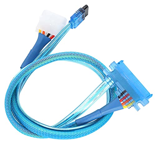 Tosuny SATA3.0-Kabel, 7+15-Pin 6-Gbit/s-Kabel, Stecker-zu-Buchse-Festplatten-Netzkabel, PVC-Material SATA3.0-Kabel, Kompatibel mit 3,5-Zoll- und 2,5-Zoll-Festplatten von Tosuny