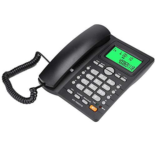 Tosuny Schnurgebundenes Telefon,LCD Display Schnurgebundenes Telefon mit Freisprech und Anrufen,Klassische Festnetztelefon für Privatanwender/Hotel/Büro.(Schwarz) von Tosuny