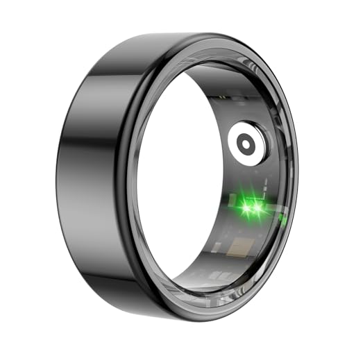 Smart Ring Gesundheits Tracker, Bluetooth Fitness Tracker Ring mit Schlafüberwachung, Schrittzähler, Video Scrollen, Kamera Fernbedienung, IP68 Wasserdicht, für und Android von Tosuny