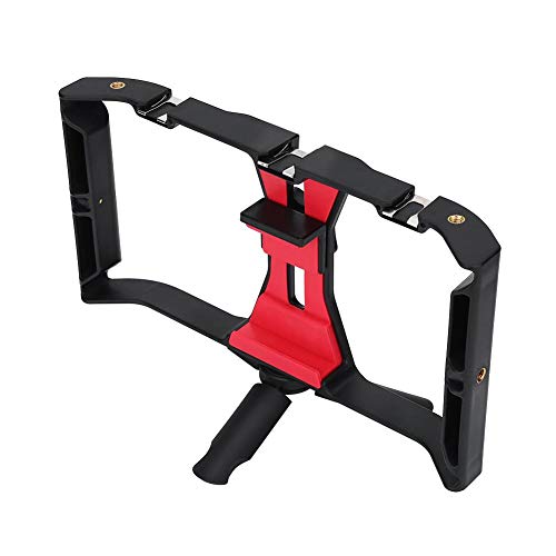 Tosuny Smartphone Video Rig, Handystabilisator mit Doppelhandgriff Handheld Stabilisator Handgriff-Stabilisator mit Stativ für Makrofilme, Live-Übertragungen von Telefonen, Telefon-Follow-Shot usw. Tosuny Smartphone Video Rig, Handystabilisator mit Doppelhandgriff Handheld Stabilisator Handgriff-Stabilisator mit Stativ für Makrofilme, Live-Übertragungen von Telefonen, Telefon-Follow-Shot usw. von Tosuny