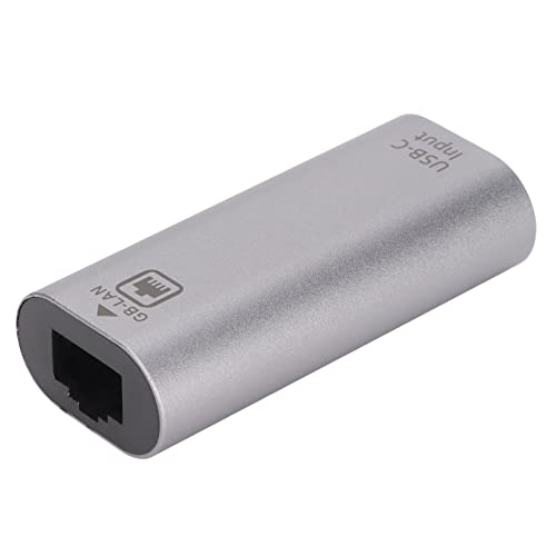Tosuny USB-C-Buchse auf Gigabit-RJ45-Netzwerkport-Adapter, RJ45-Port, USB-C-Ethernet-Karten USB-C-Konverter-Netzwerkport-Adapter Kompatibel mit Den Meisten USB-C- und Laptops, Tablets und Smartphones von Tosuny