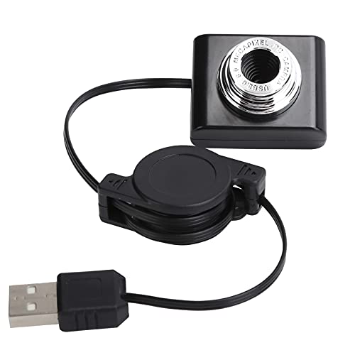 Tosuny USB2.0-Webcam, Tragbare Laptop-Webcam, 640 X 480 Clip-on-Webcam mit Einziehbarem Kabel, Kompatibel mit Windows Xp/sp1/7/2000/2003/Vista/Win10 von Tosuny