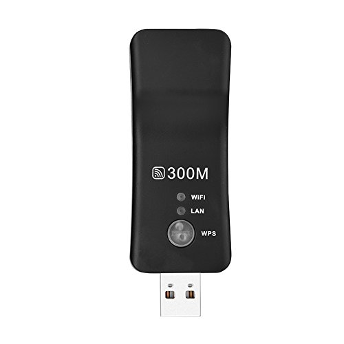 Tosuny WiFi Range Extender, 300M Hochgeschwindigkeit USB WLAN Repeater, Booster Signalverstärker für Smart-TV, Laptop, Handy, Tablet (schwarz) von Tosuny