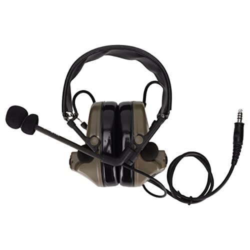 U94 PTT-Kopfhörer für T5428 6200C T80 und Andere 2,5-mm-Walkie-Talkies-Headsets, 7,1-mm-/0,28-Stecker, Aktive Elektronische Rauschunterdrückung (OD-Grün) von Tosuny
