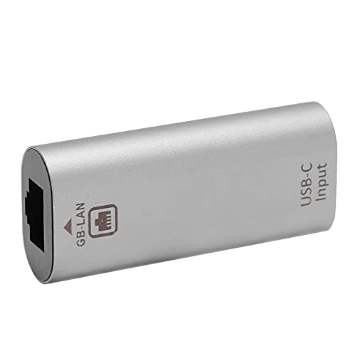 USB C Ethernet Adapter, USB C auf Gigabit Ethernet Adapter für Computer Tablets, Plug and Play, 10/100/1000 Mbit/s, USB C Adapter mit RJ45 Anschluss, für //OS X von Tosuny
