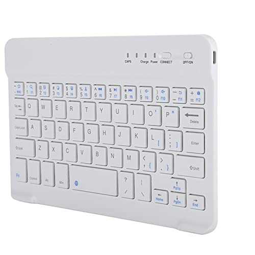 Ultra Slim -Tastatur, 7-Zoll-Tastatur mit Scherenfüßen mit Volltasten und FN-Medientasten, Sehr Gut Geeignet für Android für IOS für Windows-Systeme von Tosuny