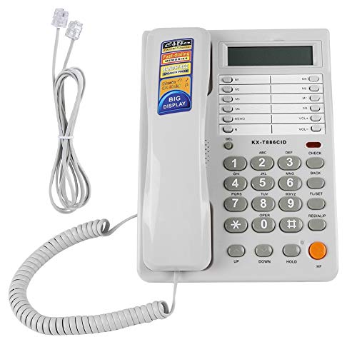 Wandtelefon Schnurgebundenes Festnetztelefon mit Anrufer-ID-Anzeige und Hinterleuchtung, DTMF/FSK-Dualsystem von Tosuny