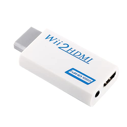 für Wii-HDMI-Adapter, für Wii-HDMI-Konverter 720P / 1080P-Upscaling-Konverter-Adapter 3,5-mm-Audio-Video-Ausgang - Unterstützt Alle Wii-Anzeigemodi von Tosuny