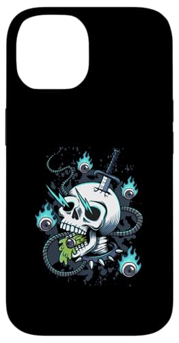 Elektrisierter Schädel des Chaos Dunkler surrealer Horror Hülle für iPhone 14 Elektrisierter Schädel des Chaos Dunkler surrealer Horror Hülle für iPhone 14 von Totality