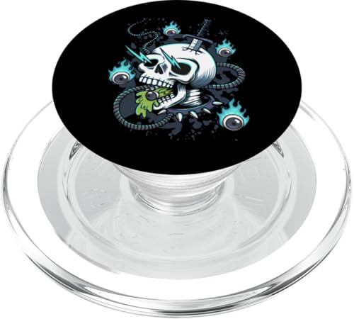 Elektrisierter Schädel des Chaos Dunkler surrealer Horror PopSockets PopGrip für MagSafe Elektrisierter Schädel des Chaos Dunkler surrealer Horror PopSockets PopGrip für MagSafe von Totality