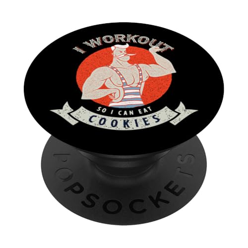 Lustiges Fitness-Cookie-Liebhaber-Design PopSockets Klebender PopGrip Lustiges Fitness-Cookie-Liebhaber-Design PopSockets Klebender PopGrip von Totality