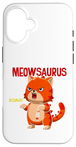 Meowsaurus Roar Süßes wütendes Katzen-Dino-Mashup Hülle für iPhone 16 Meowsaurus Roar Süßes wütendes Katzen-Dino-Mashup Hülle für iPhone 16 von Totality