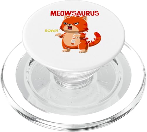 Meowsaurus Roar Süßes wütendes Katzen-Dino-Mashup PopSockets PopGrip für MagSafe Meowsaurus Roar Süßes wütendes Katzen-Dino-Mashup PopSockets PopGrip für MagSafe von Totality