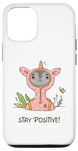 Niedliches Tier-Einhorn-Kostüm mit erhebender Botschaft Hülle für iPhone 12/12 Pro von Totality