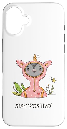 Niedliches Tier-Einhorn-Kostüm mit erhebender Botschaft Hülle für iPhone 16 Plus Niedliches Tier-Einhorn-Kostüm mit erhebender Botschaft Hülle für iPhone 16 Plus von Totality