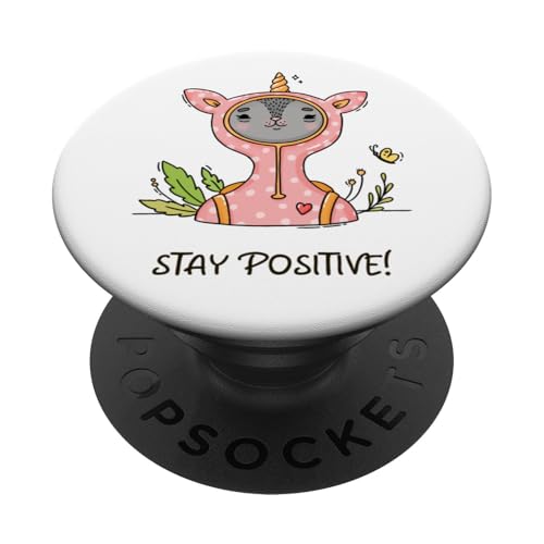Niedliches Tier-Einhorn-Kostüm mit erhebender Botschaft PopSockets Klebender PopGrip Niedliches Tier-Einhorn-Kostüm mit erhebender Botschaft PopSockets Klebender PopGrip von Totality
