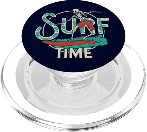 Surf Time Skelett reiten die Wellen PopSockets PopGrip für MagSafe Surf Time Skelett reiten die Wellen PopSockets PopGrip für MagSafe von Totality