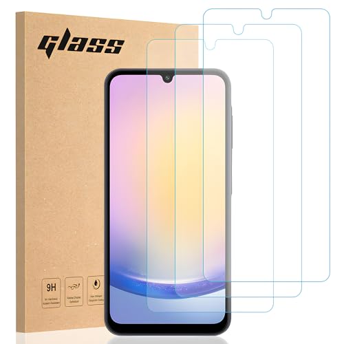 Totill 3 Stück für Samsung Galaxy A25 Schutzfolie, Frei von Kratzern, 9H Härte, HD Displayschutzfolie, Ultra-klar, Ultrabeständig, Panzer Schutz Glas für A25 Splitterfest schutzglas 5G von Totill