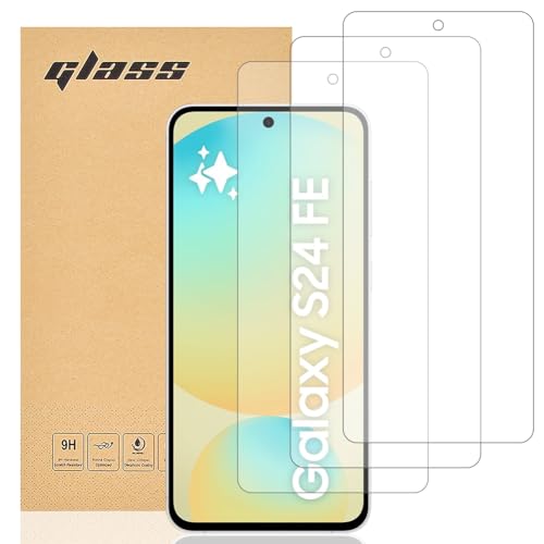 Totill Displayschutzfolie aus gehärtetem Glas für Samsung Galaxy S24 FE, [3 Stück] [einfache Installation] [hüllenfreundlich] [Kristallklarheit] Komfortable runde Kanten, stoßfest, kratzfest, öldichte von Totill