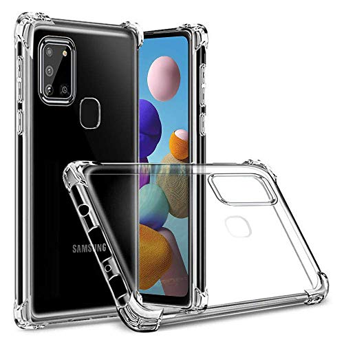 Totill Handyhülle Entwickelt für Samsung Galaxy A21s Hülle, [Anti-Gelb] [Ultra Slim] [Kristallklar] [Stoßfest] [Fallschutz] Weiche Silikon TPU Schutzhülle für Samsung Galaxy A21s - Transparent von Totill