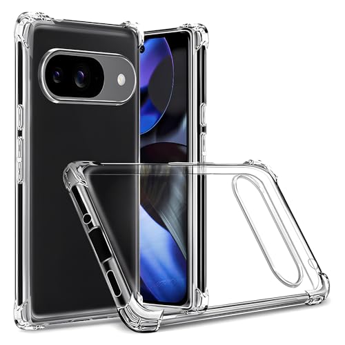 Totill Hülle für Google Pixel 9 und 9 Pro, Durchsichtig Schutzhülle mit Weiche Silikon Handyhülle, Transparent Bumper Case Cover, mit dem Handyhalterung Fahrrad kompatibel, Handyhalterung Auto Totill Hülle für Google Pixel 9 und 9 Pro, Durchsichtig Schutzhülle mit Weiche Silikon Handyhülle, Transparent Bumper Case Cover, mit dem Handyhalterung Fahrrad kompatibel, Handyhalterung Auto von Totill
