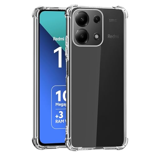 Totill Hülle für Xiaomi Redmi Note 13 4G (Nicht für 5G), Durchsichtig Schutzhülle mit Weiche Silikon Handyhülle, Transparent Bumper Case Cover, mit dem kabellosen Laden kompatibel, Handyhalterung von Totill