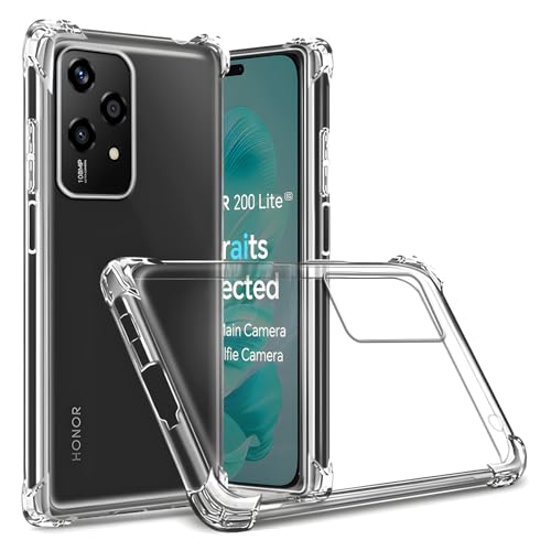 Totill Hülle für Honor 200 Lite 5G Durchsichtig Schutzhülle mit Weiche Silikon Handyhülle, Transparent Bumper Case Cover, mit dem Handyhalterung Fahrrad kompatibel, Handyhalterung Auto Totill Hülle für Honor 200 Lite 5G Durchsichtig Schutzhülle mit Weiche Silikon Handyhülle, Transparent Bumper Case Cover, mit dem Handyhalterung Fahrrad kompatibel, Handyhalterung Auto von Totill