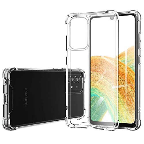 Totill Kompatibel mit Samsung Galaxy A33 5G Hülle, Crystal Clear Transparent Ultra Dünn Handyhülle Soft TPU Silikon Phone Case. Kratzfest Stoßfestigkeit Durchsichtig Schutzhülle Slim Cover von Totill