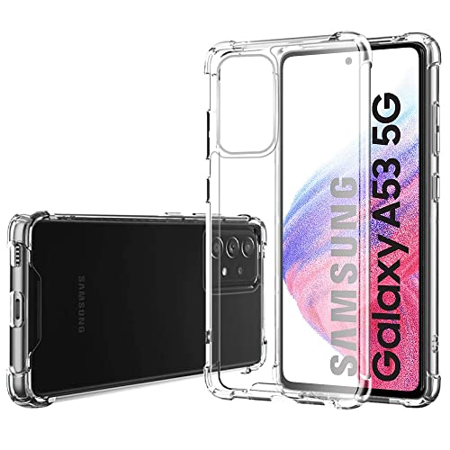 Totill Kompatibel mit Samsung Galaxy A53 Hülle, Crystal Clear Transparent Ultra Dünn Handyhülle Soft TPU Silikon Phone Case. Kratzfest Stoßfestigkeit Durchsichtig Schutzhülle Slim Cover von Totill