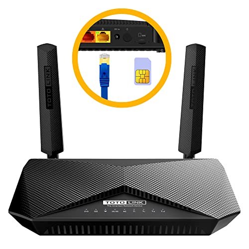 Totolink LR1200 Mobiler WLAN Router 4G/LTE bis zu 867Mbit/s Download 5 GHz, Plug & Play, kompatibel mit Allen SIM Karten von Totolink