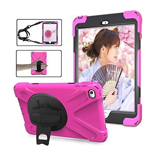 Schutzhülle für iPad Mini 4, Totoose Stoßfeste Schutzhülle [Tablet Back-Case] hot pink hot pink von Totoose