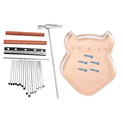 Totority 1 Satz 17-tone Kalymba Accessoires Finger Anfänger Mini -Daumen Klavier Bausatz Schlüssel 17 Tasten Kalimba Profi Weihnachtsgeschenke für Instrumente Metall von Totority
