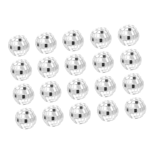 Totority 20 Stück Spiegelkugel Discokugel-Ohrringe leuchten Ornament Mittelstücke dekoration weihnachten weihnachtsdeko beleuchtet innen hochzeitsdeko reflektierende Glaskugel Spiegelball von Totority