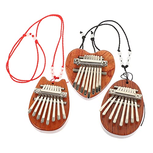 Totority 3 Stück 8-Ton-Daumenklavier musikinstrument Mini -Daumen Klavier Tragbares Daumenklavier Daumenklavier-Set Mini-Kalimba lernen Kalimba für Anfänger Rostfreier Stahl Coffee von Totority