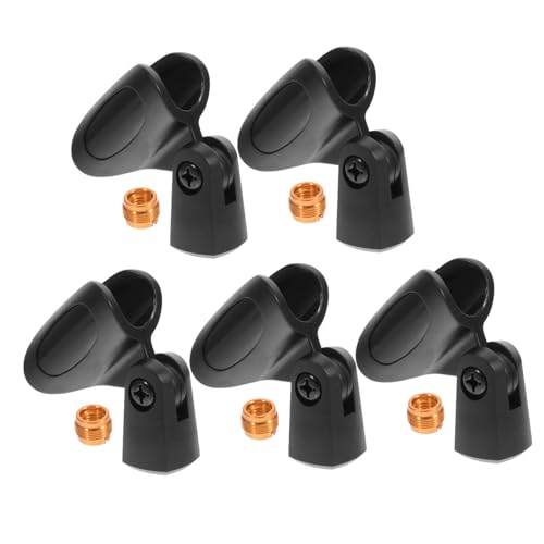 Totority 5 Sätze Mikrofon-clip Ö Clip Für Mikrofon Kabelloser Mikrofonhalter Nützliche Mikrofonhalter Drahtloser Mikrofonhalter Mikrofon Des Reittiers Mehrere Musik Haken Plastik Black von Totority