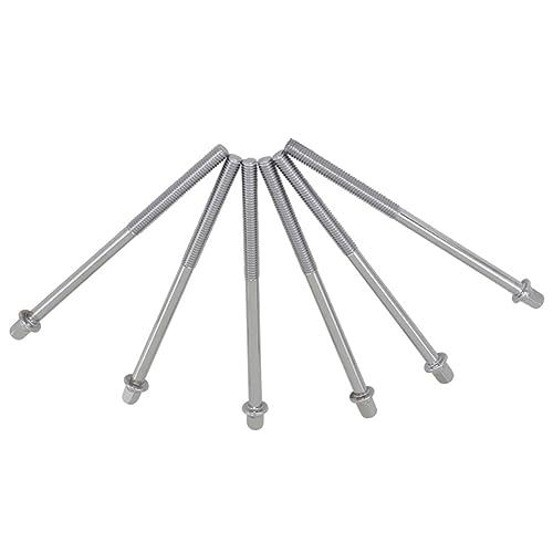 Totority 6Stücke Trommel Spannschrauben Galvanisierte Trommel Hardware Langlebige Ersatzschrauben für Schlagzeug Kompatibel mit Verschiedenen Trommelsystemen von Totority