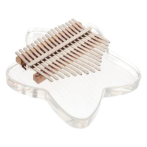 Totority Kristall-Daumen Handklaviertasten 17 Tasten Daumenklaviertaste tragbares Daumenklavier kleines Musikinstrument Fingerklavierverzierung kreative Kalimba Acryl von Totority
