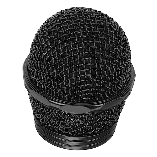 Totority Mikrofongitter Kopf Ersatz Für Mic Mikrofonabdeckung Blau Aufnahme Farbig Silber Ball Zubehör Mikrofonteile Mikrofon-ersatz-kugelkopf Mikrofonkopf Mikrofonanschlüsse Metall Black von Totority